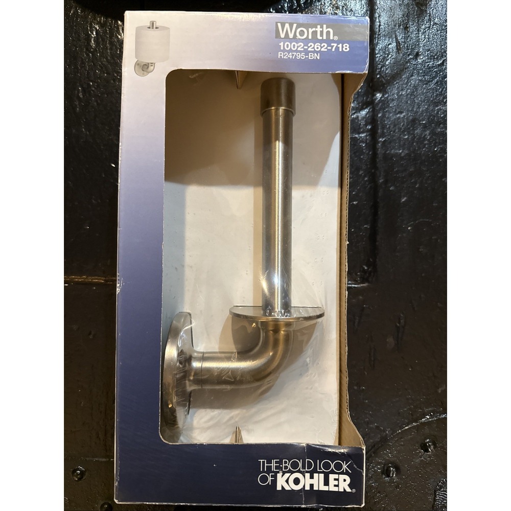 NEW Kohler Worth Toilet Paper Holder Brushed Nickel R24795-BN Bathroom Hardware